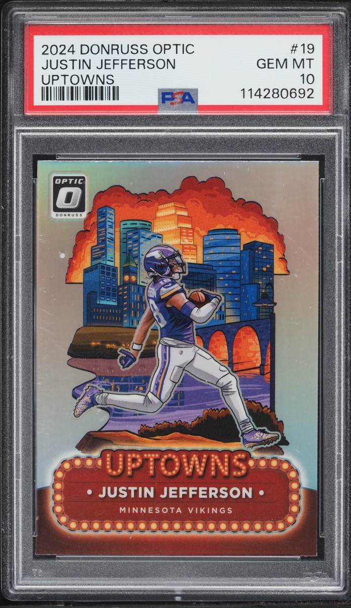 2024 Donruss Optic Uptowns Justin Jefferson #19 PSA 10 GEM MINT