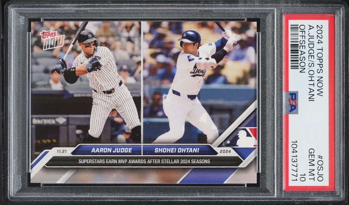 2024 Topps Now Off Season Aaron Judge Shohei Ohtani #OS-JO PSA 10 GEM MINT