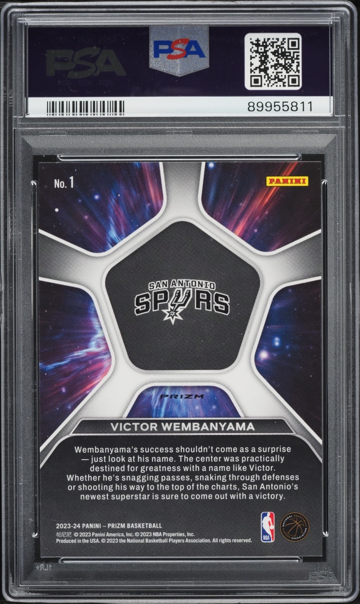 2023 Panini Prizm Deep Space Silver Victor Wembanyama ROOKIE #1 PSA 9 MINT