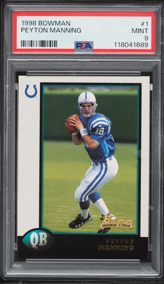 1998 Bowman Football Peyton Manning ROOKIE #1 PSA 9 MINT