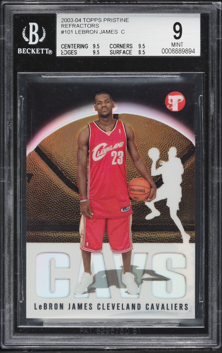 2003 Topps Pristine Refractor LeBron James ROOKIE /1999 #101 BGS 9 MINT