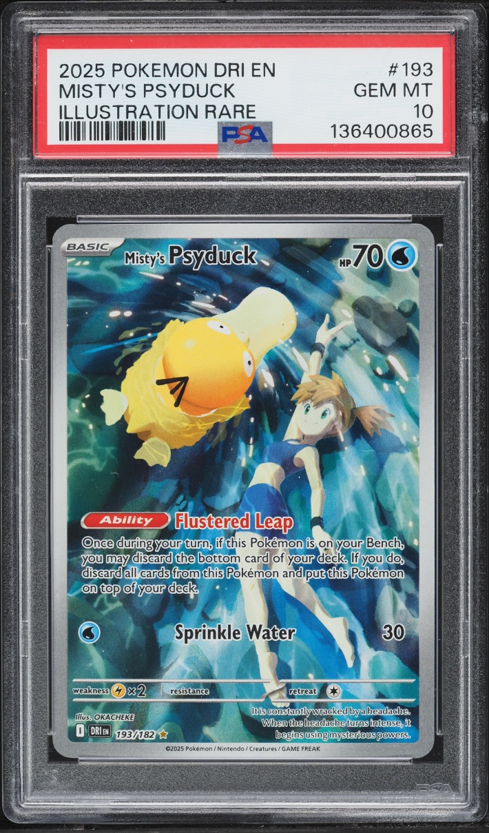 2025 Pokemon Scarlet & Violet Destined Rivals IR Misty's Psyduck #193 PSA 10 GEM MINT