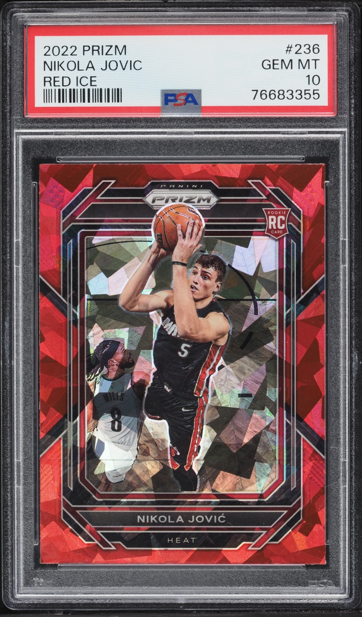 2022 Panini Prizm Red Ice Nikola Jovic ROOKIE #236 PSA 10 GEM MINT