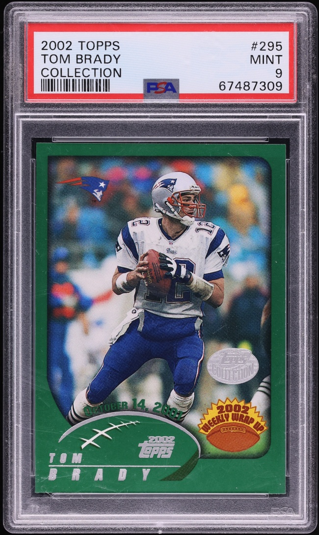 2002 Topps Collection Tom Brady #295 PSA 9 MINT