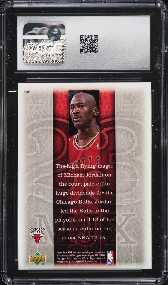 1999 Upper Deck MVP Michael Jordan #182 CGC 10 GEM MINT