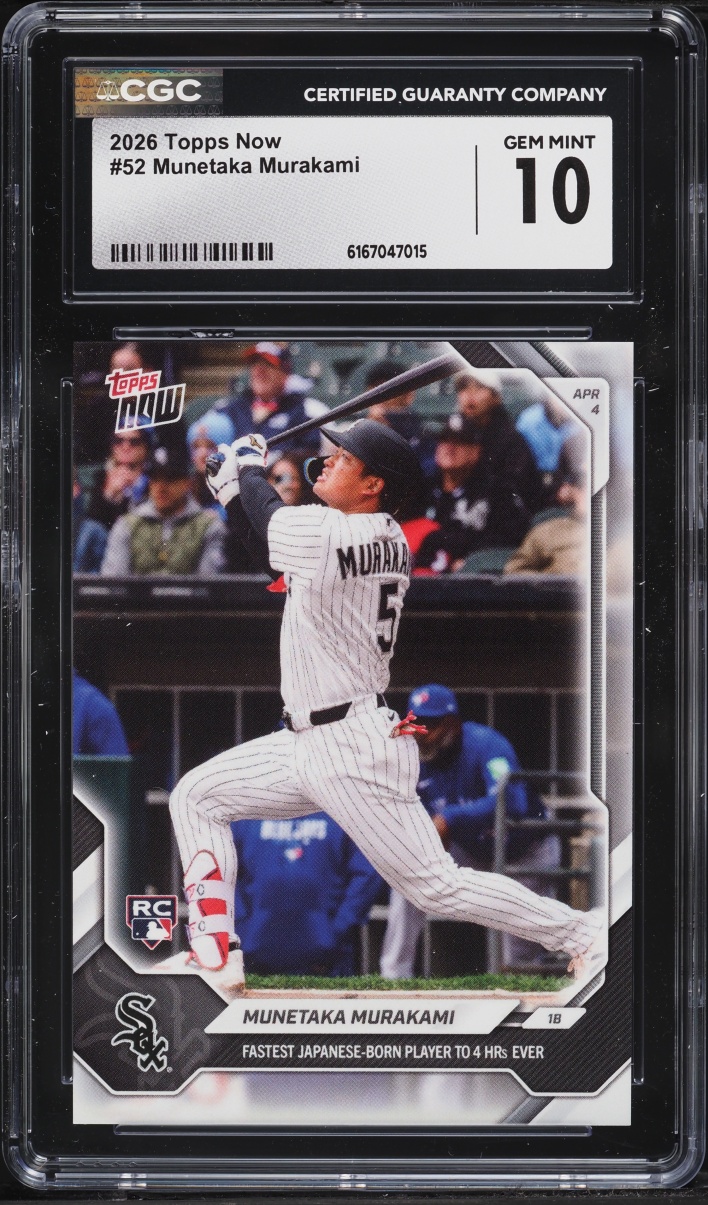 2026 Topps Now Munetaka Murakami ROOKIE #52 CGC 10 GEM MINT