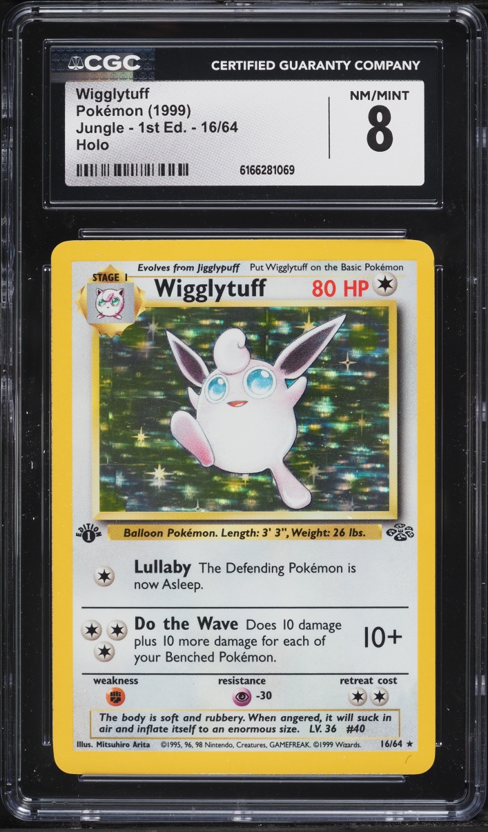 1999 Pokemon Jungle 1st Edition Holo Wigglytuff #16 CGC 8 NM-MT