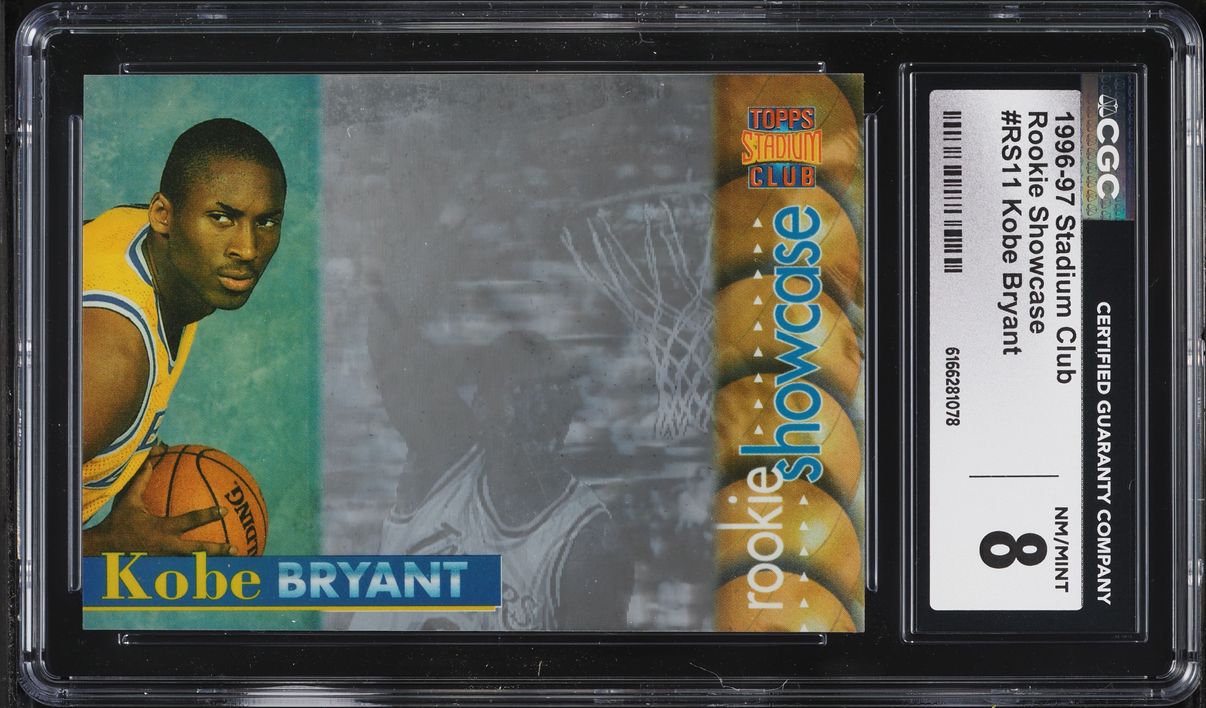 1996 Stadium Club Showcase Kobe Bryant ROOKIE #RS11 CGC 8 NM-MT