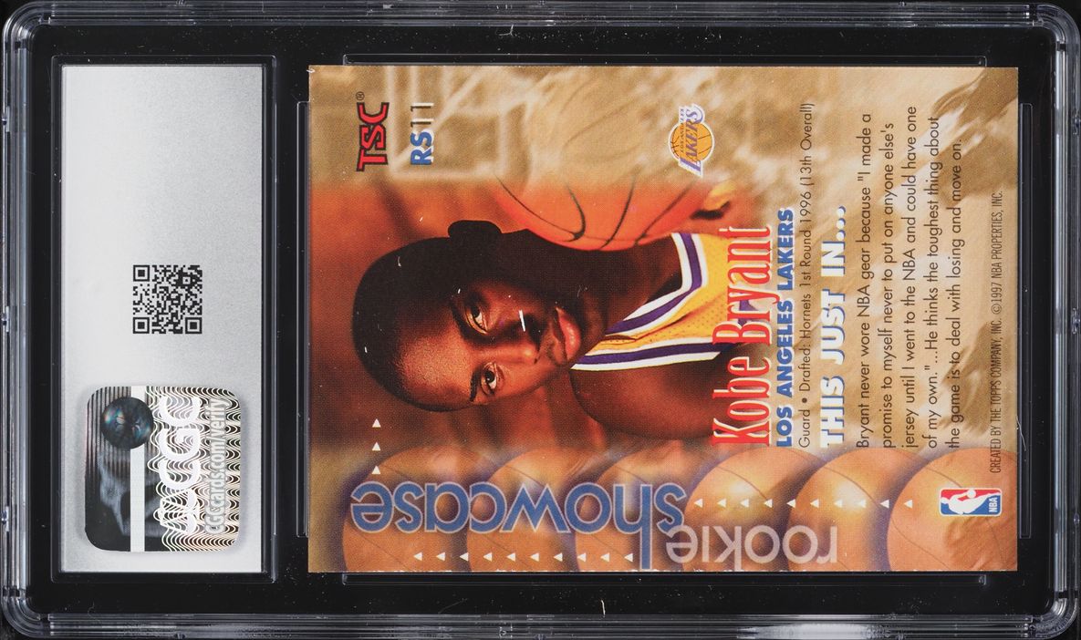 1996 Stadium Club Showcase Kobe Bryant ROOKIE #RS11 CGC 8 NM-MT
