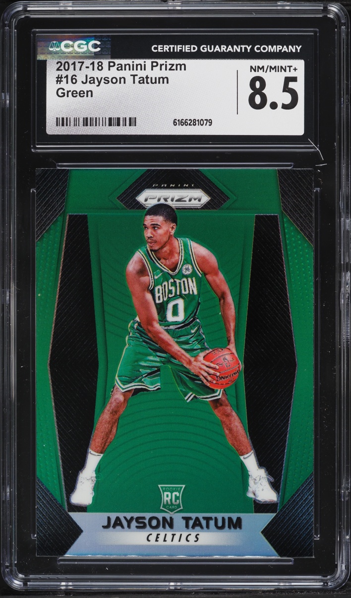 2017 Panini Prizm Green Jayson Tatum ROOKIE #16 CGC 8.5 NM-MT+