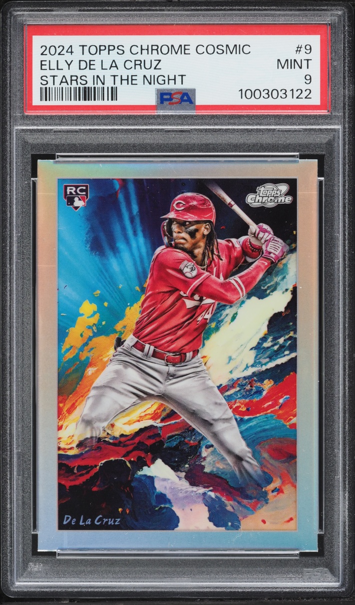 2024 Topps Chrome Cosmic Stars In The Night Elly De La Cruz #9 PSA 9 MINT
