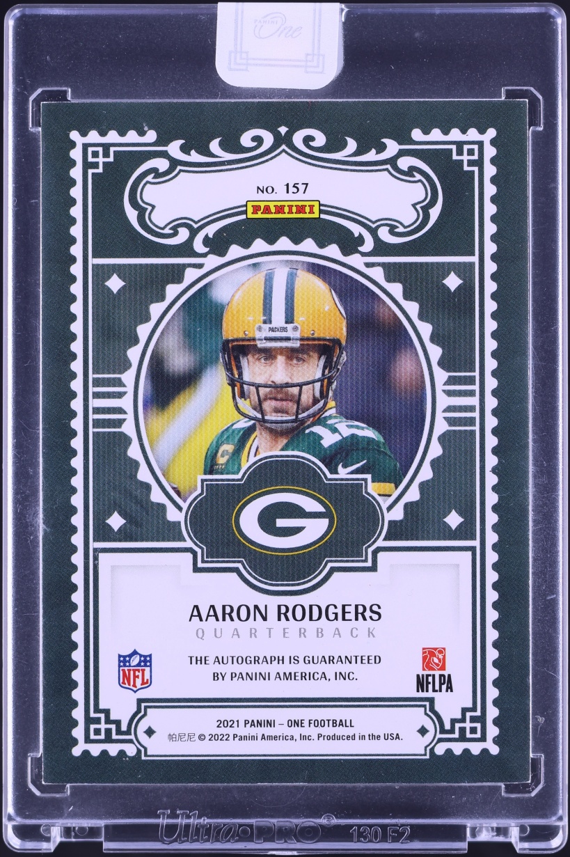 2021 Panini One Man Show Aaron Rodgers AUTO /10 #157