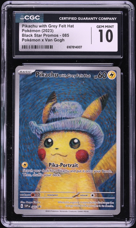 2023 Pokemon SV Promo Van Gogh Full Art Pikachu With Grey Felt Hat #85 CGC 10 GEM MINT