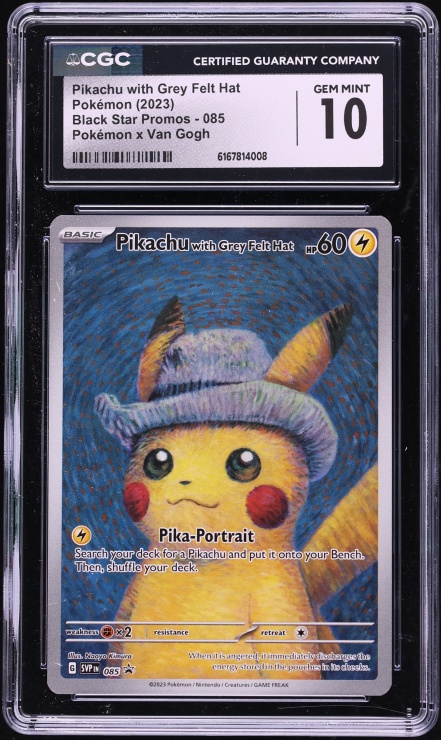 2023 Pokemon SV Promo Van Gogh Full Art Pikachu With Grey Felt Hat #85 CGC 10 GEM MINT