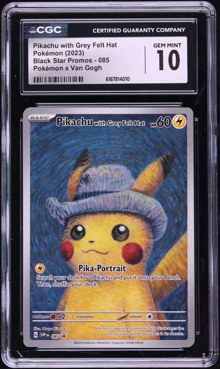 2023 Pokemon SV Promo Van Gogh Full Art Pikachu With Grey Felt Hat #85 CGC 10 GEM MINT