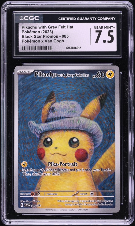 2023 Pokemon SV Promo Van Gogh Full Art Pikachu With Grey Felt Hat #85 CGC 7.5 NRMT+
