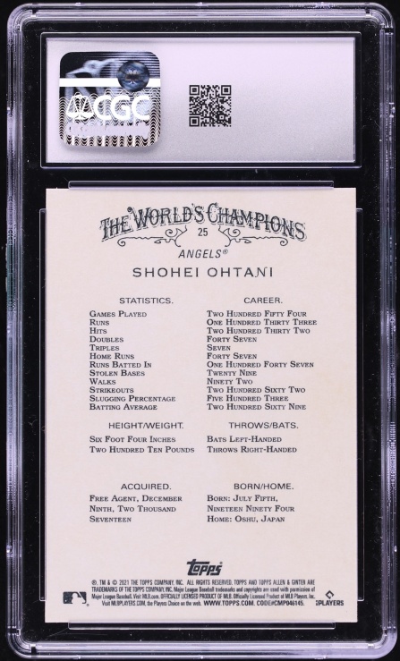 2021 Topps Allen & Ginter Shohei Ohtani #25 CGC 9 MINT