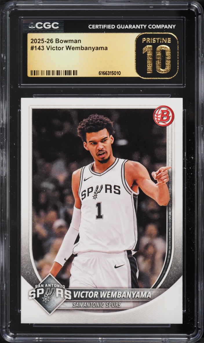 2025 Bowman Basketball Victor Wembanyama #143 CGC 10 PRISTINE