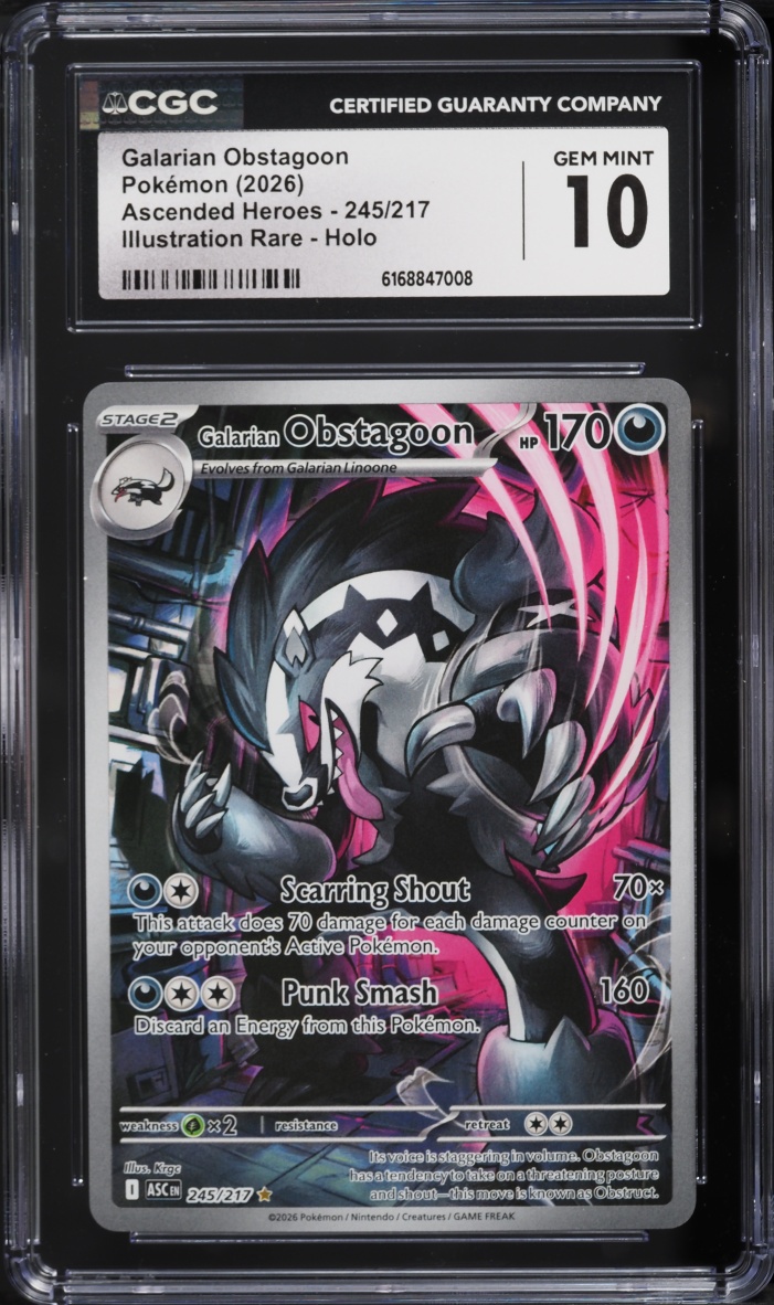 2026 Pokemon Mega Evolution Ascended Heroes IR Galarian Obstagoon #245 CGC 10 GEM MINT