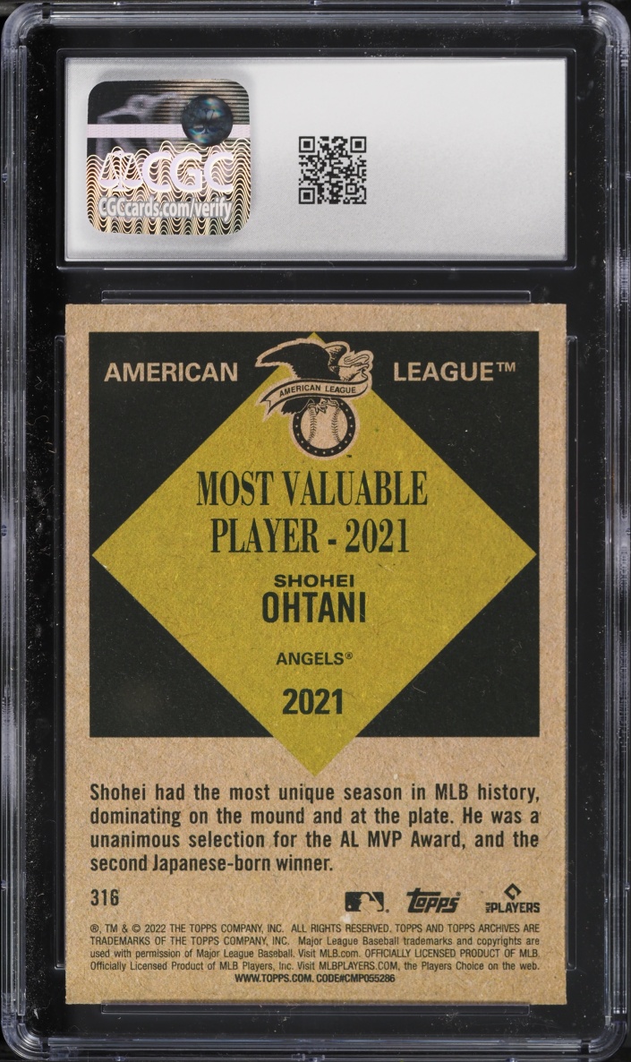 2022 Topps Archives Shohei Ohtani #316 CGC 9.5 MINT+