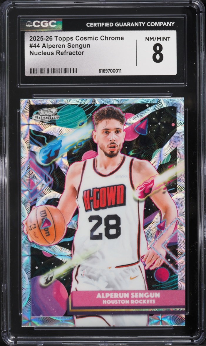 2025 Topps Chrome Cosmic Nucleus Refractor Alperen Sengun #44 CGC 8 NM-MT