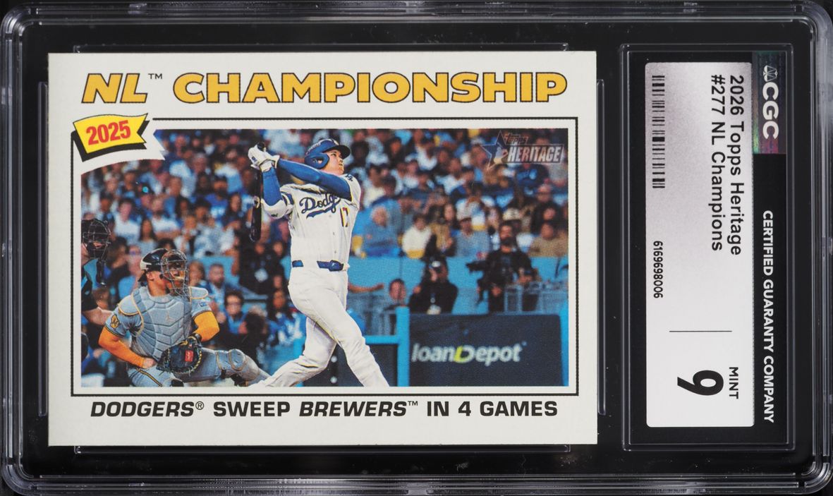2026 Topps Heritage NL Champions #277 CGC 9 MINT
