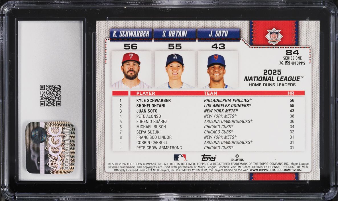 2026 Topps Kyle Schwarber Shohei Ohtani Juan Soto #84 CGC 10 GEM MINT