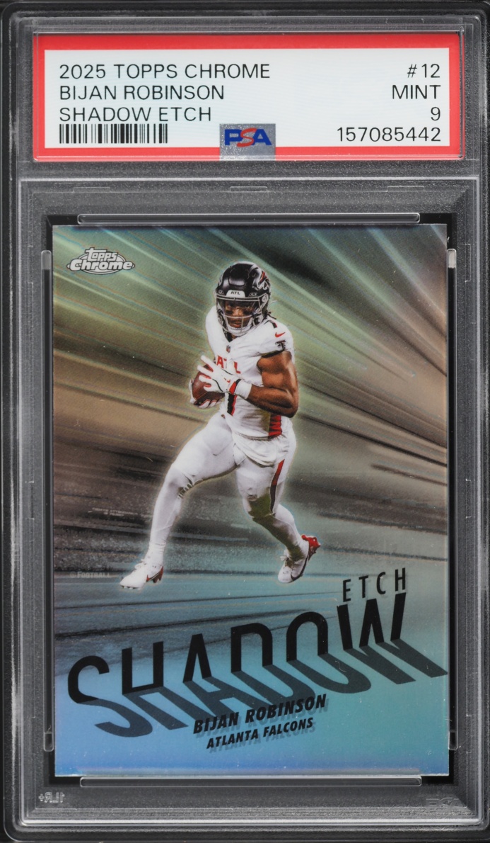 2025 Topps Chrome Shadow Etch Bijan Robinson #12 PSA 9 MINT