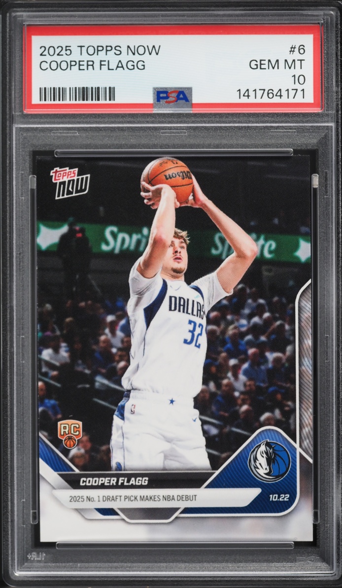 2025 Topps Now Cooper Flagg ROOKIE #6 PSA 10 GEM MINT