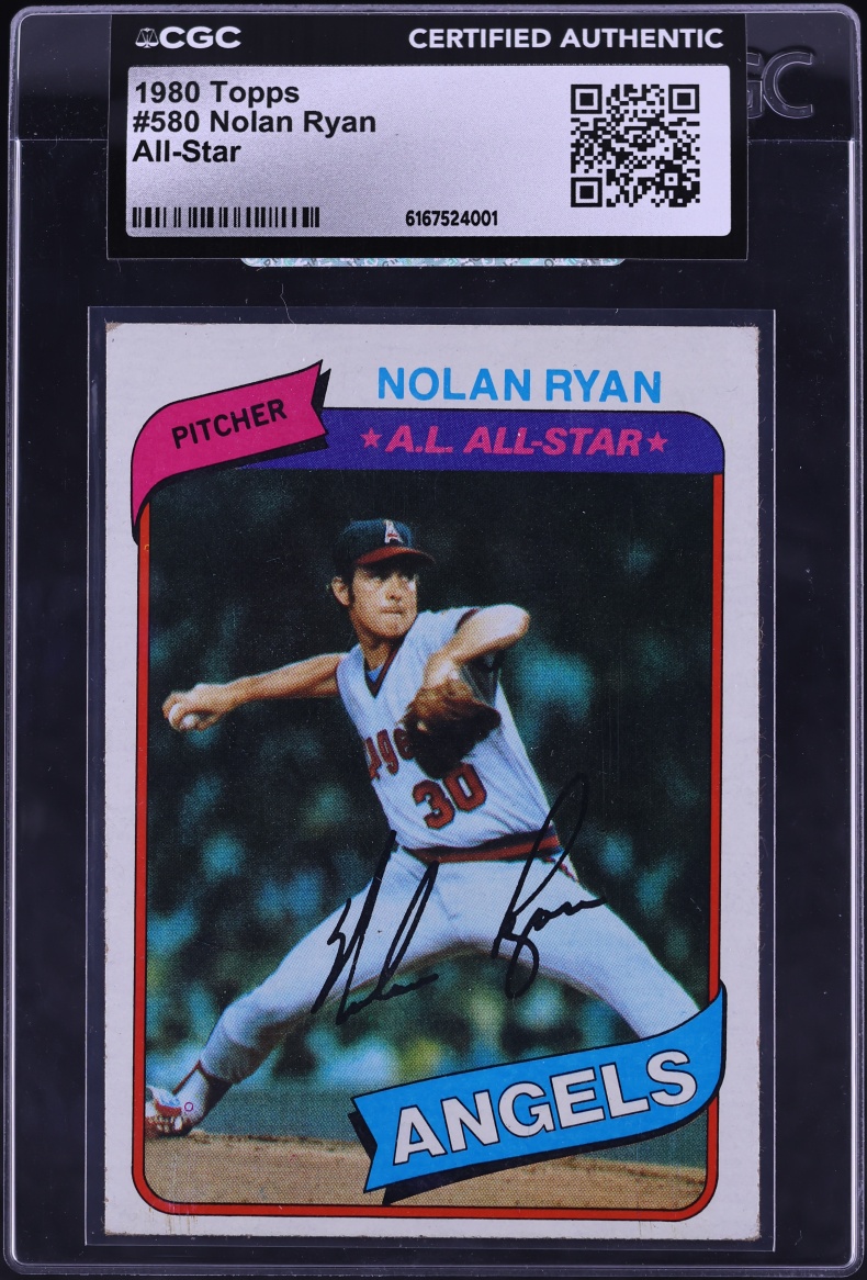1980 Topps All Star Nolan Ryan #580 CGC AUTH