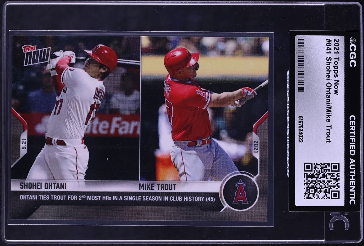 2021 Topps Now Shohei Ohtani Mike Trout #841 CGC AUTH