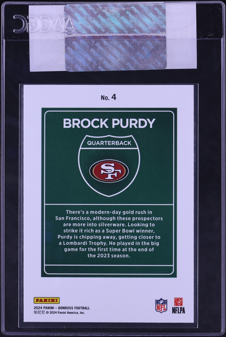 2024 Donruss Downtown Brock Purdy #4 CGC AUTH
