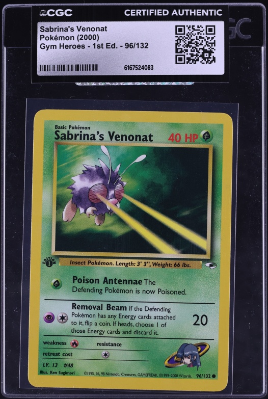 2000 Topps Chrome Pokemon Series 1 Spectra Venonat #48 PSA 9 MINT