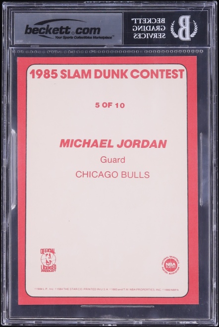 1985 Star Slam Dunk Supers 5X7 Michael Jordan ROOKIE #5 BGS 9 MINT