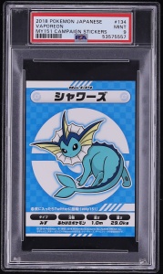 2018 Pokemon Japanese My151 Campaign Stickers Vaporeon #134 PSA 9 MINT
