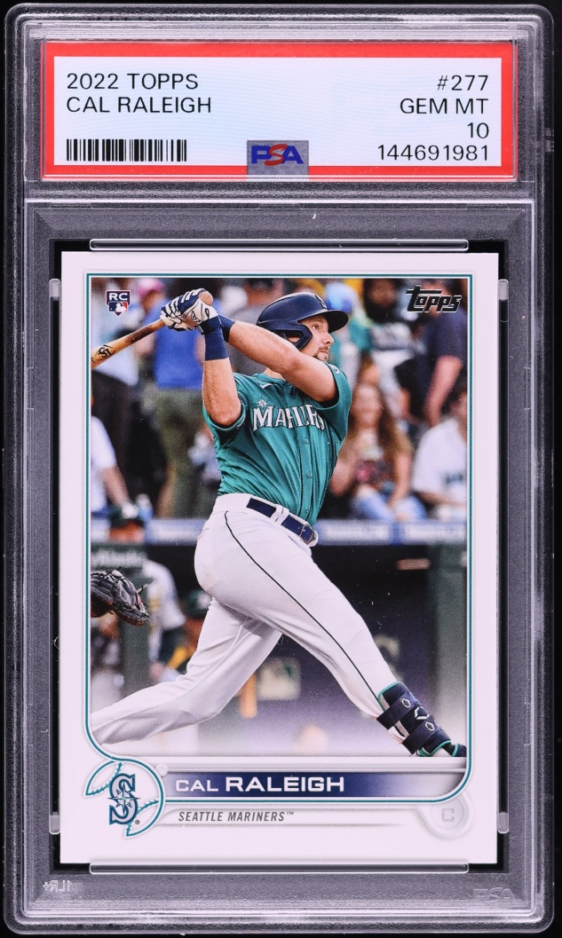 2022 Topps Cal Raleigh ROOKIE #277 PSA 10 GEM MINT