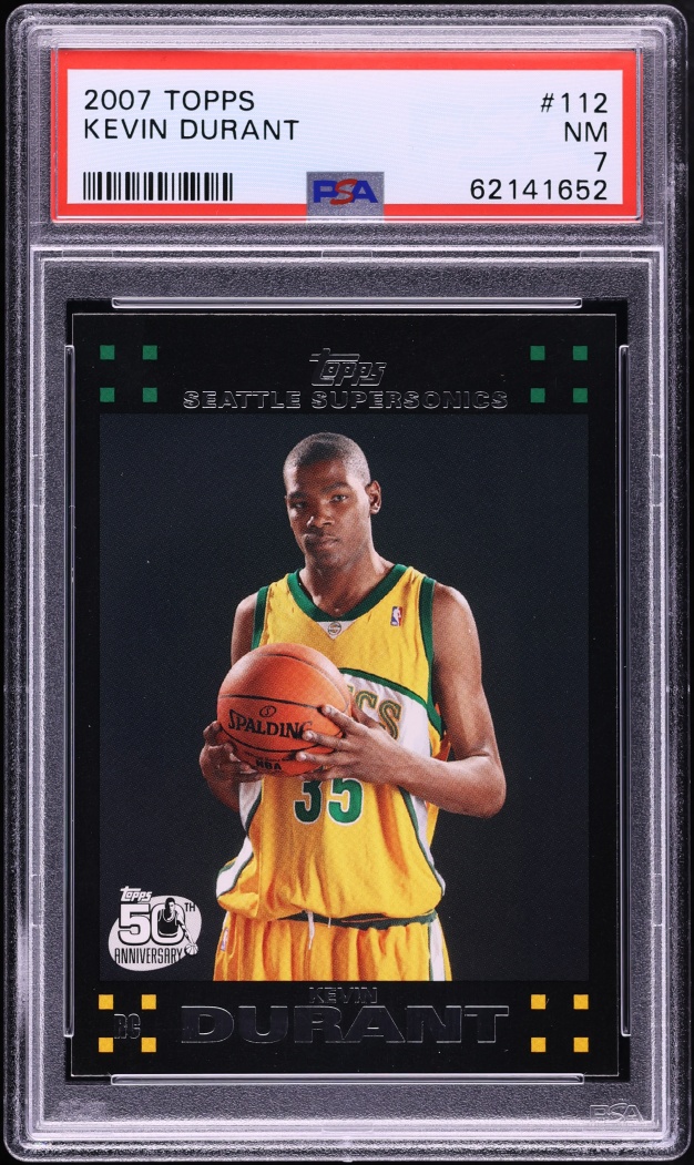 2007 Topps Basketball Kevin Durant ROOKIE #112 PSA 7 NRMT