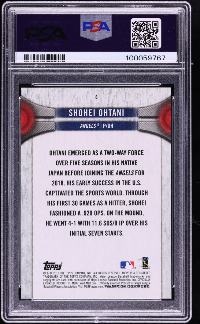 2018 Topps National Baseball Card Day Shohei Ohtani ROOKIE #8 PSA 10 GEM MINT
