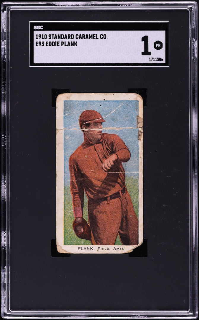1910 E93 Standard Caramel Eddie Plank SGC 1 PR
