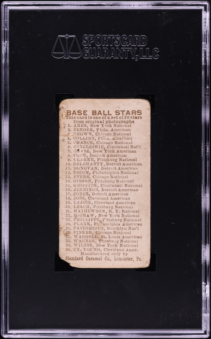 1910 E93 Standard Caramel Eddie Plank SGC 1 PR