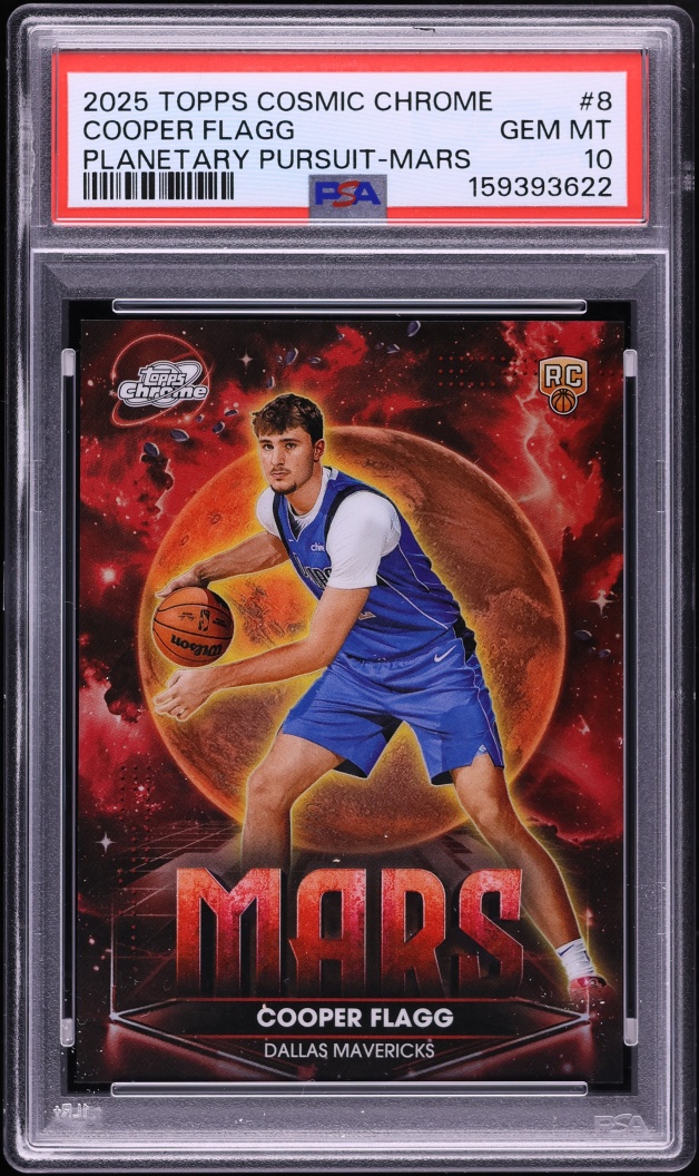 2025 Topps Chrome Cosmic Planetary Pursuit Mars Cooper Flagg ROOKIE #PPMA-8 PSA 10 GEM MINT