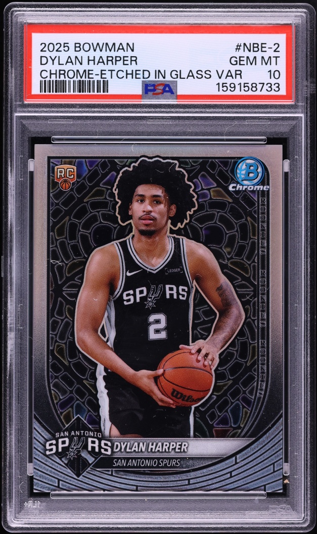 2025 Bowman Chrome Etched In Glass Variation Dylan Harper ROOKIE #NBE-2 PSA 10 GEM MINT