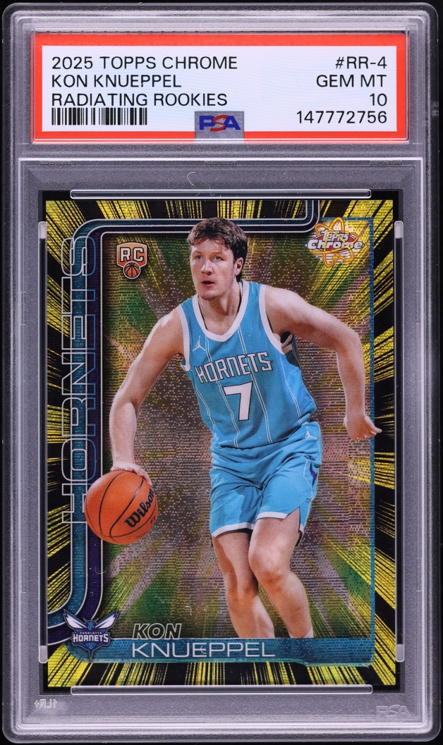 2025 Topps Chrome Radiating Kon Knueppel ROOKIE #RR-4 PSA 10 GEM MINT