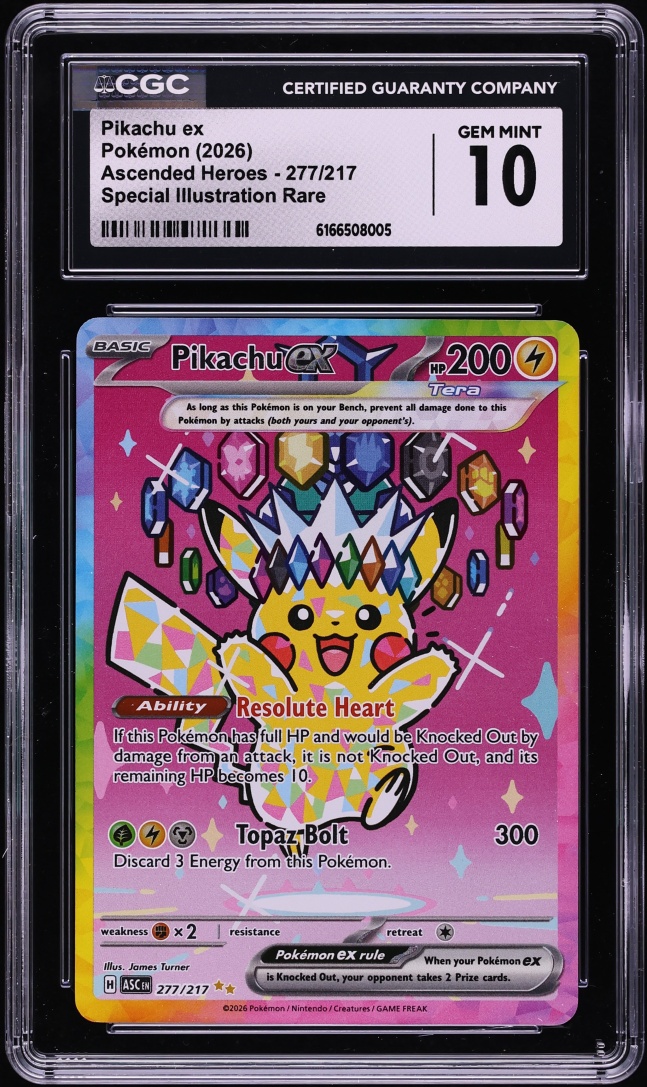 2026 Pokemon Mega Evolution Ascended Heroes SIR Pikachu EX #277 CGC 10 GEM MINT