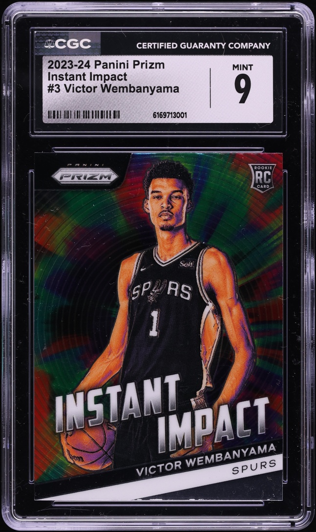 2023 Panini Prizm Instant Impact Victor Wembanyama ROOKIE #3 CGC 9 MINT