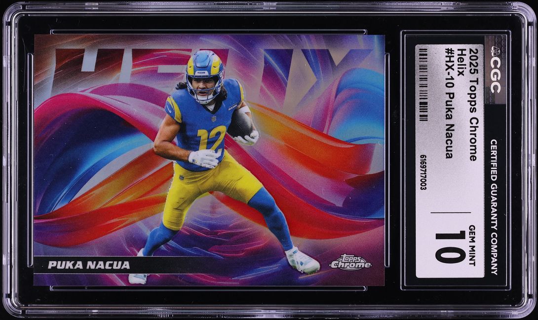 2025 Topps Chrome Helix Puka Nacua #HX-10 CGC 10 GEM MINT
