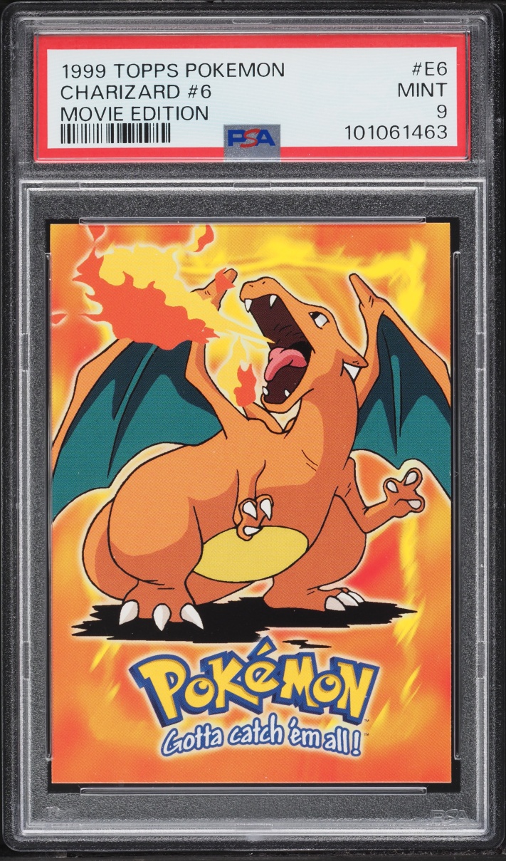 1999 Topps Pokemon Movie Edition Charizard #E6 PSA 9 MINT