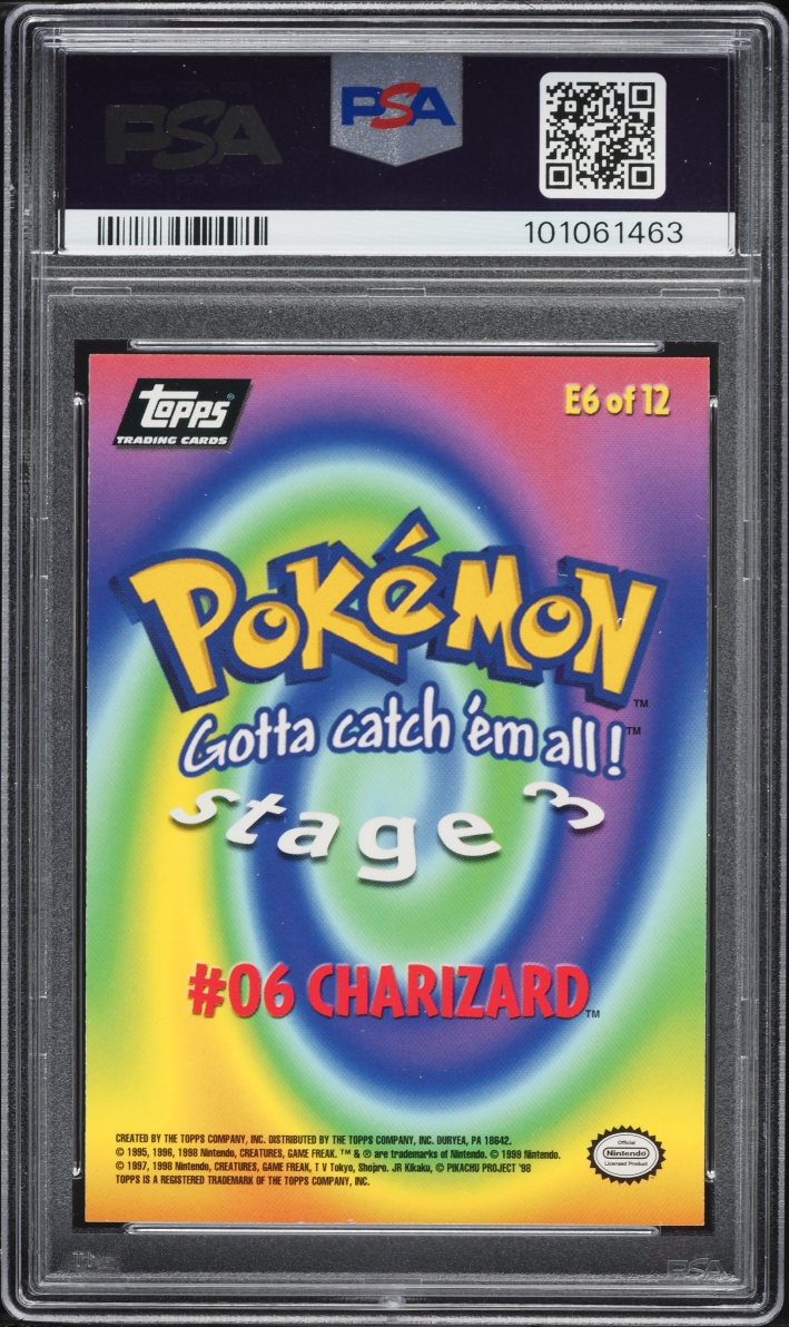 1999 Topps Pokemon Movie Edition Charizard #E6 PSA 9 MINT