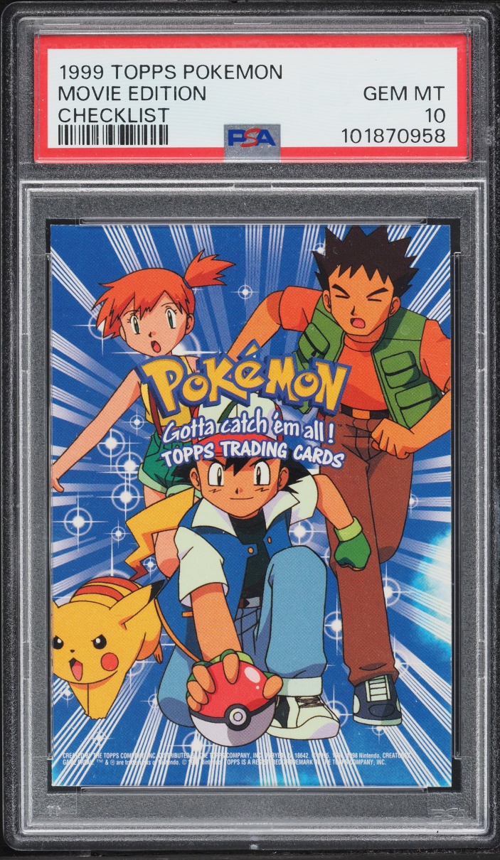 1999 Topps Pokemon The Movie Edition Checklist PSA 10 GEM MINT