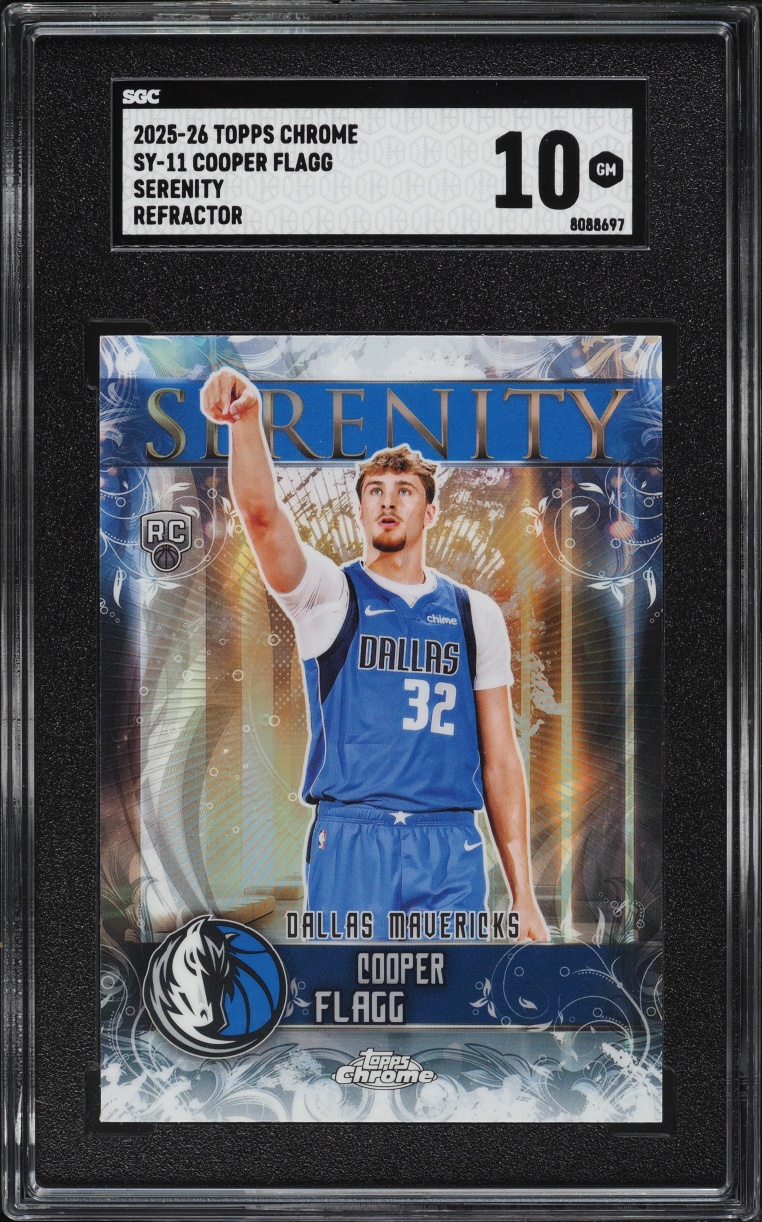 2025 Topps Chrome Serenity Refractor Cooper Flagg ROOKIE #SY-11 SGC 10 GEM MINT